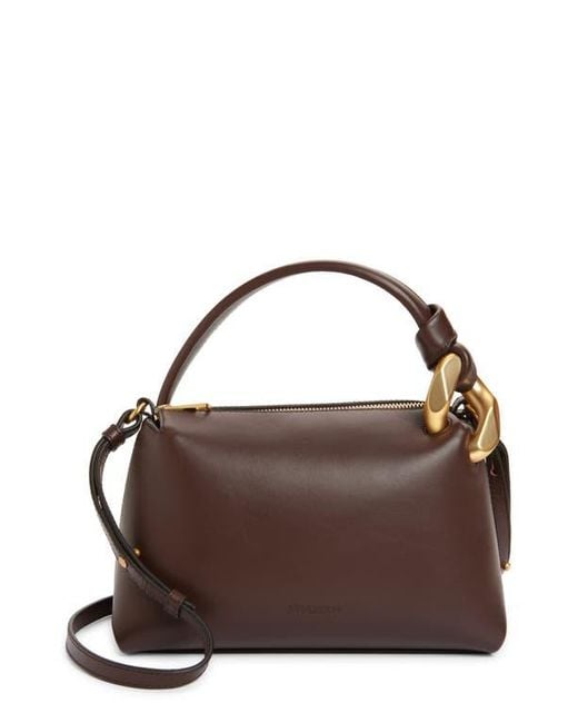 J.W. Anderson Brown Small Jwa Corner Leather Top Handle Bag