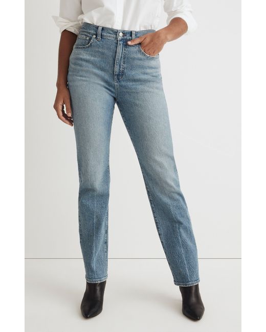Madewell Blue The '90s Crease Edition Straight Jeans