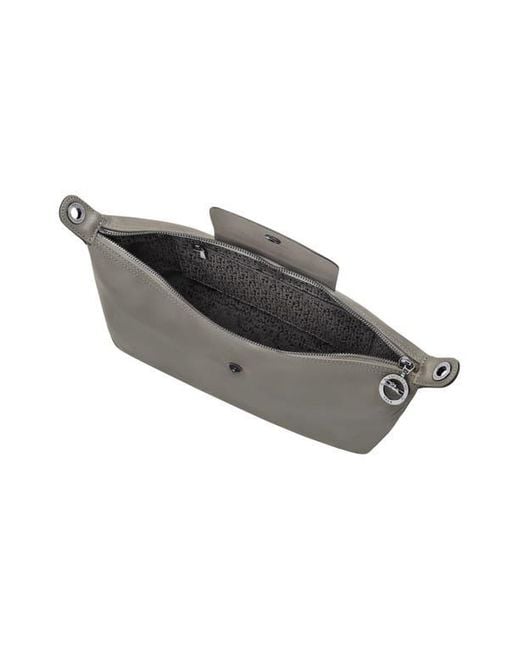 Longchamp Gray Medium Le Pliage Xtra Leather Hobo Bag
