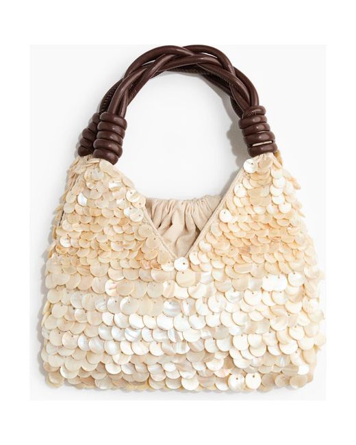 H&M Metallic Sequined Handbag