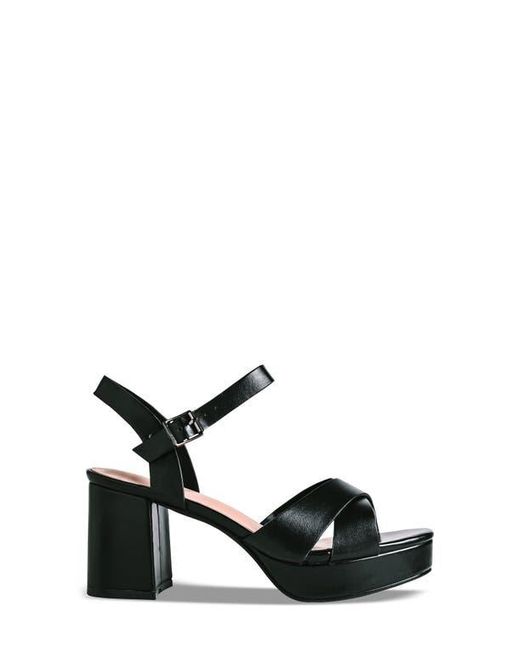 Touch Ups Black Toby Ankle Strap Platform Sandal