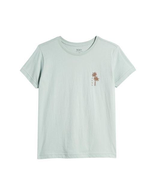 Roxy Blue Palm Springs Cotton Graphic T-shirt