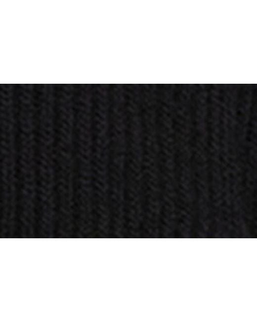 Helmut Lang Black Apex Wool Blend Rib Knit Bomber Jacket