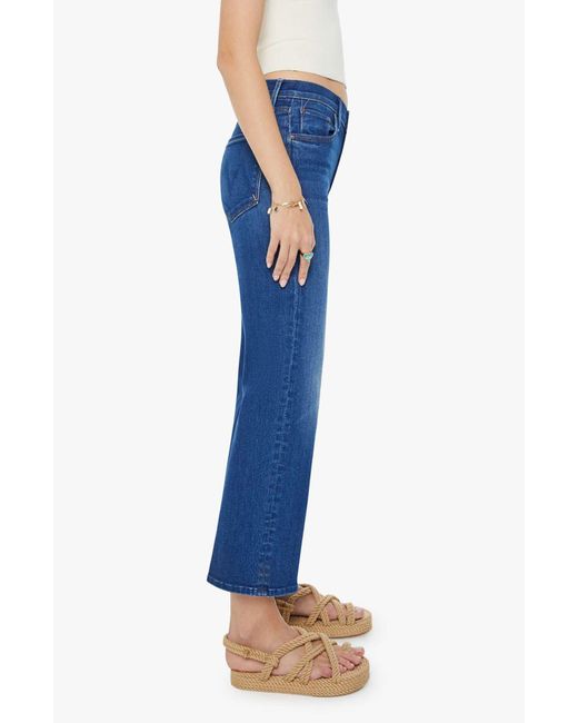 Mother Blue The Rambler Ankle Wide Leg Jeans