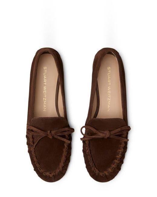 Stuart Weitzman Brown Britt Bow Loafer