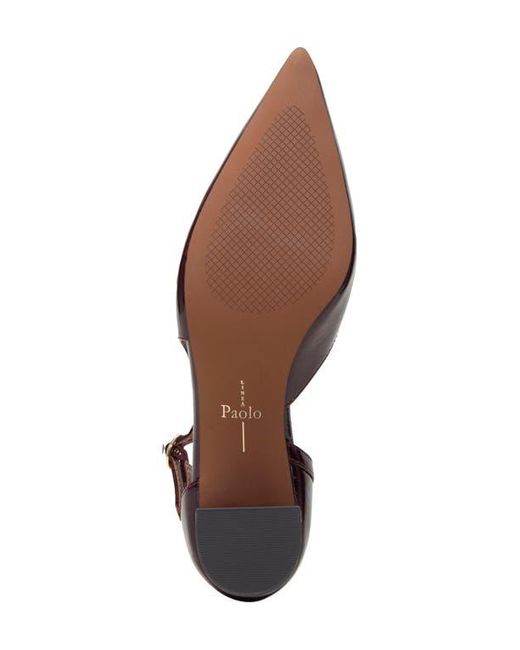 Linea Paolo Brown Biondy Pointed Toe Half D'Orsay Pump