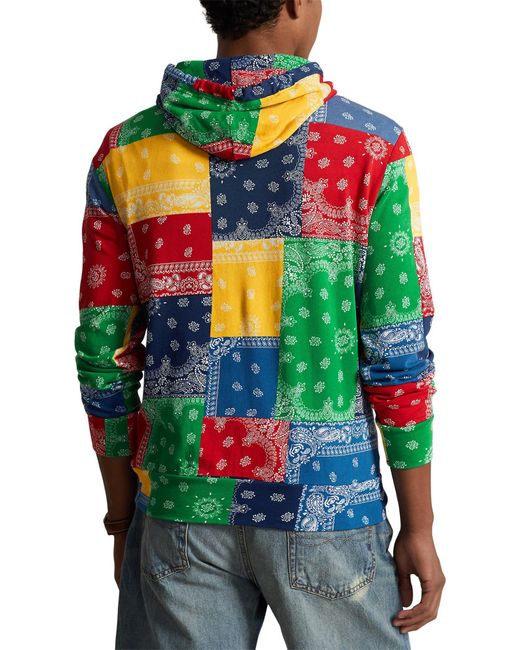 Polo Ralph Lauren Multicolor Bandana Pattern French Terry Hoodie for men