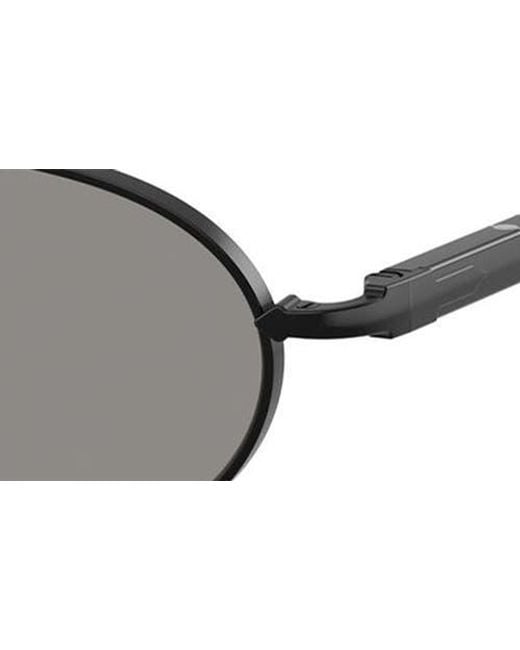 Persol Gray 55Mm Rectangular Sunglasses