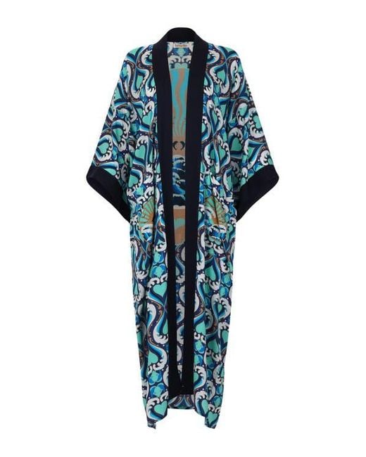 Henelle Blue Duster Robe