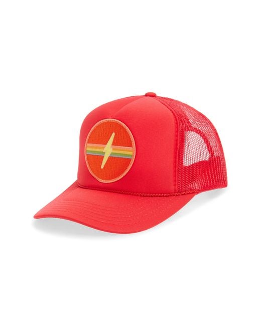 Friday Feelin Red Electric Trucker Hat