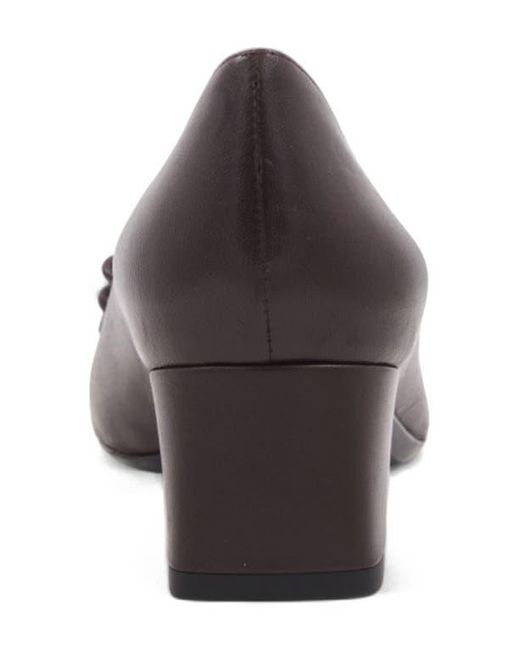 Aquatalia Black Palica Water Resistant Pointed Cap Toe Pump