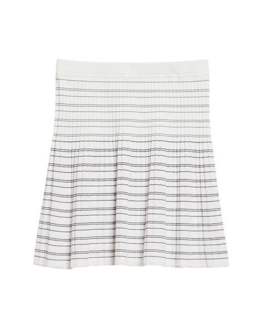 Theory White Rib Stripe Skirt