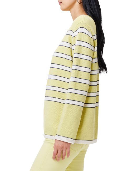 NIC+ZOE Yellow Nic+zoe Skyline Stripe Sweater