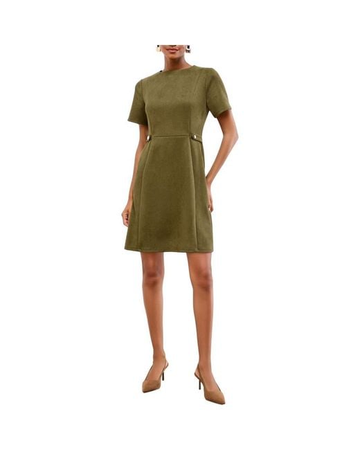 Lipsy Suedette Faux Suede Sheath Minidress in Green | Lyst Lipsy Suedette Faux Suede Sheath Minidress in Green | Lyst
