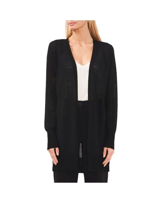 Halogen® Black Side Slit Cardigan