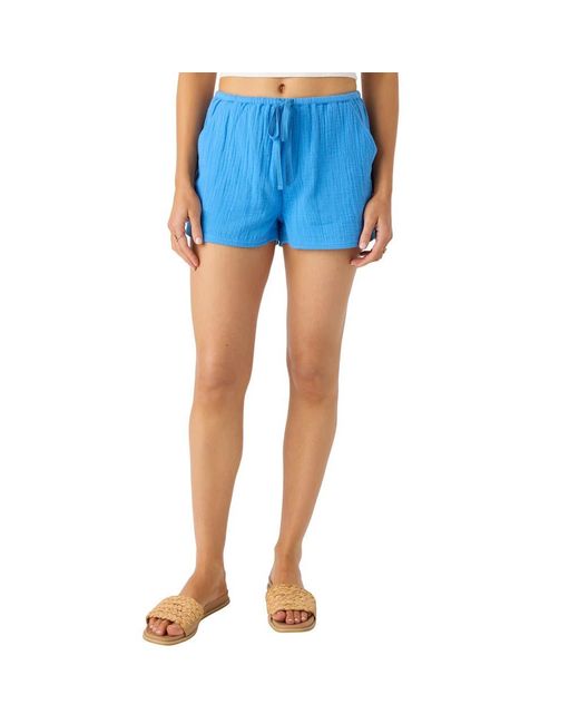 O'neill Sportswear Blue Brenda Cotton Gauze Shorts