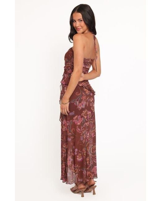 Petal & Pup Women's Red Sorbet Floral Print Halter Dress Petal & Pup Women's Red Sorbet Floral Print Halter Dress