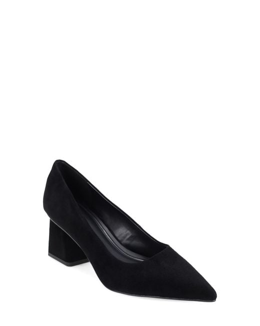 Pelle Moda Black Inell Pointed Toe Pump