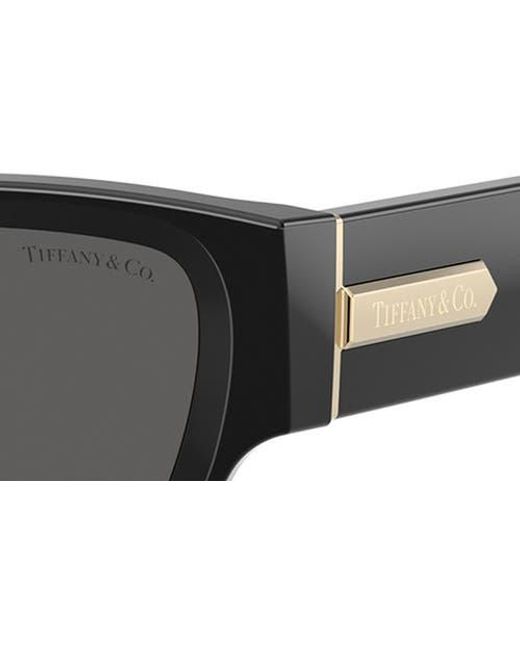 Tiffany & Co Black 54Mm Rectangular Sunglasses