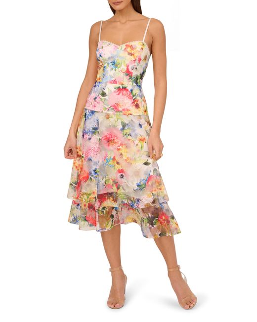 Adrianna Papell Floral Embroidered Midi Sundress