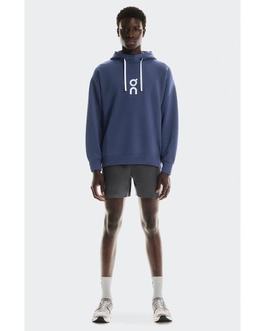 On Shoes Blue Club Oversize Organic Cott Blend Hoodie for men