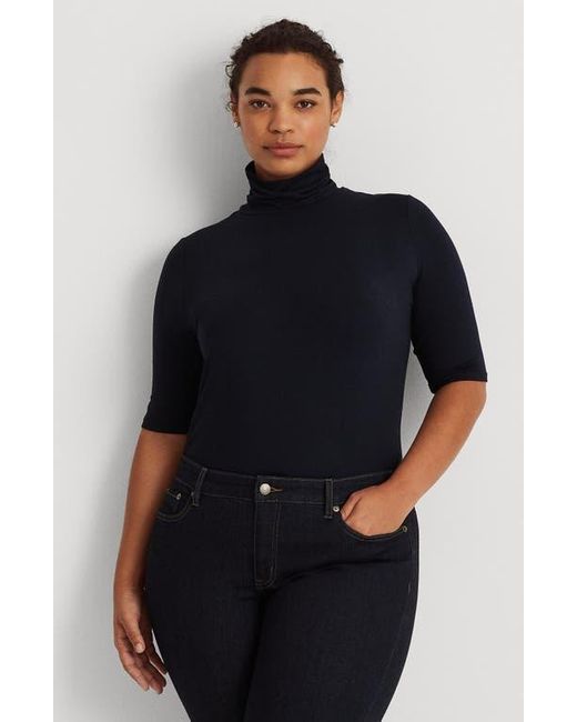 Ralph Lauren Black Scrunch Neck Top