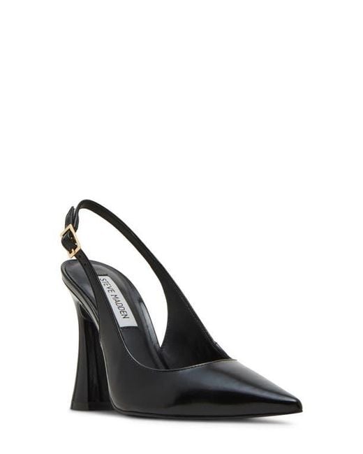 Steve Madden Black Blare Slingback Pointed Toe Pump