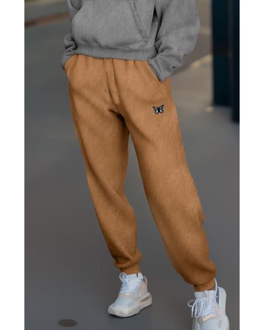 Alix Natural Butterfly Midweight Fleece Washed Jogger Pant