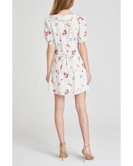 Wayf Multicolor Berkleigh Floral Linen Blend Minidress