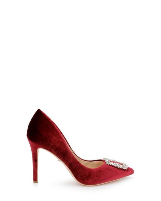 Badgley Mischka Brown Cher Crystal Embellished Pump