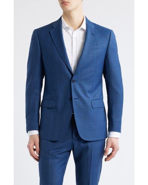 Emporio Armani Blue Check Wool Suit for men