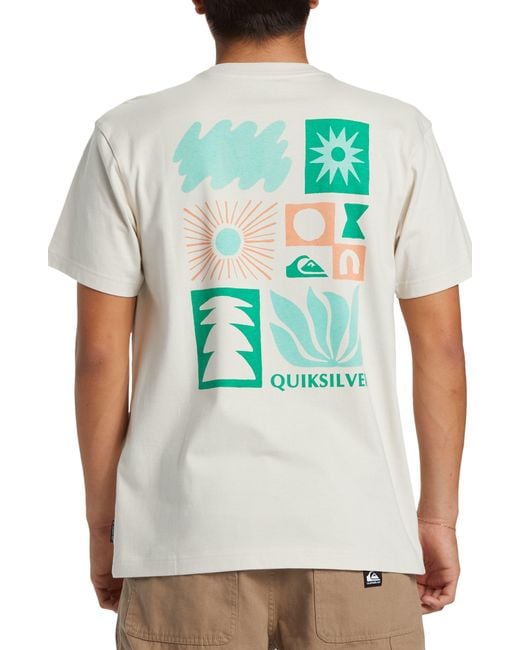 Quiksilver Multicolor Natural Forms Organic Cotton Graphic T-shirt for men