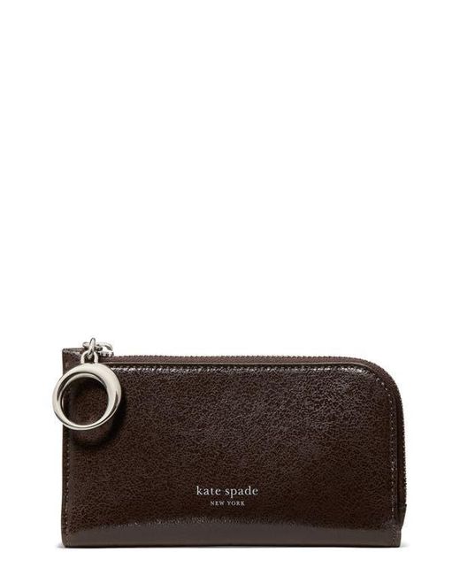 Kate Spade Brown Halo Glazed Leather Small Wallet