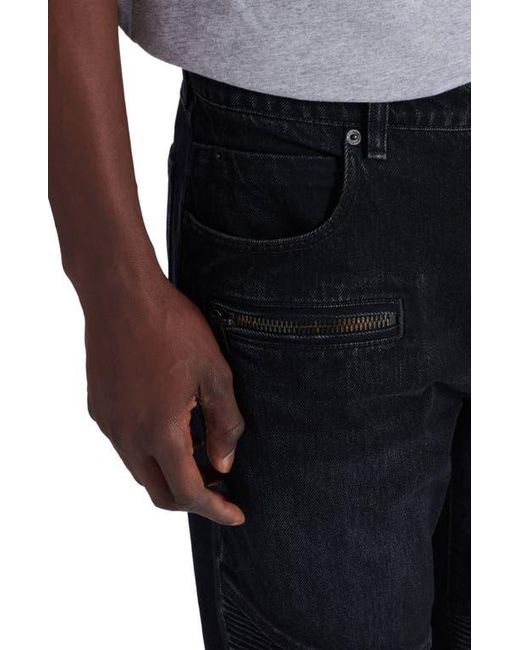 Balmain Blue Biker Jeans for men