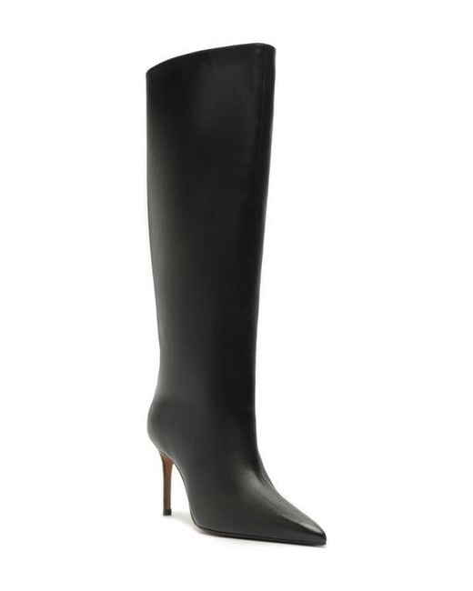 SCHUTZ SHOES Black Ellen Up Pointed Toe Boot