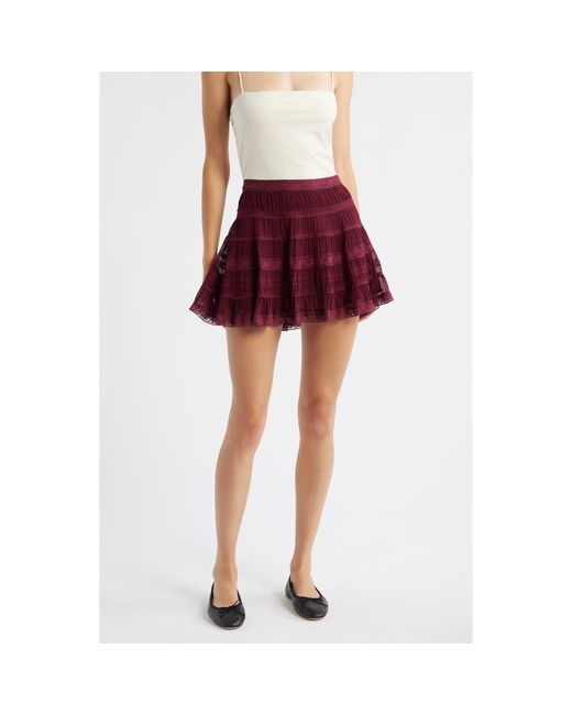 LoveShackFancy Fleetta Tiered Miniskirt