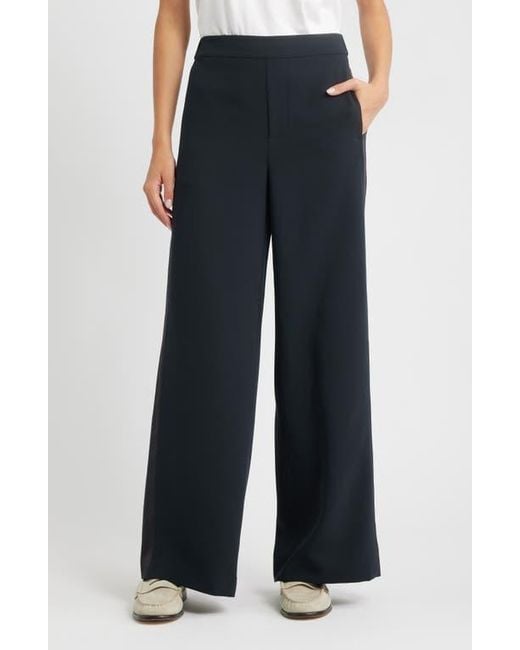 Rag & Bone Black Melanie Crepe Wide Leg Pants