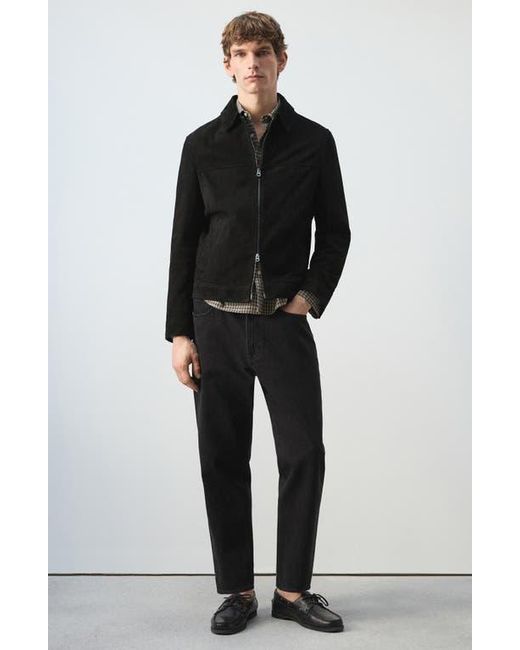Mango Black Suede Jacket for men