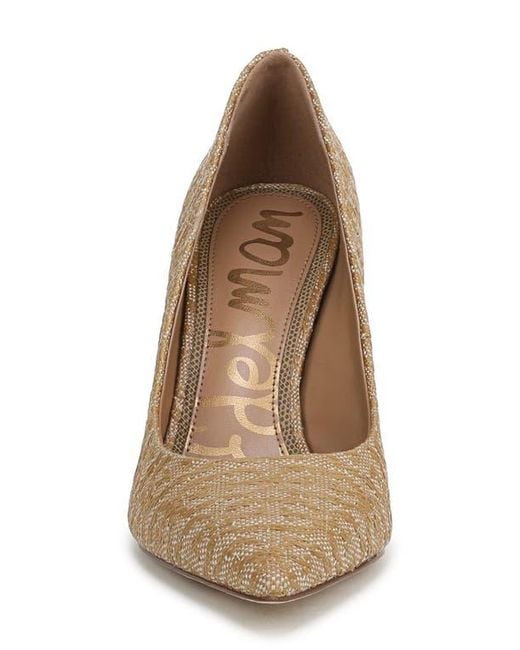 Sam Edelman Brown Hazel Raffia Pointed Toe Pump