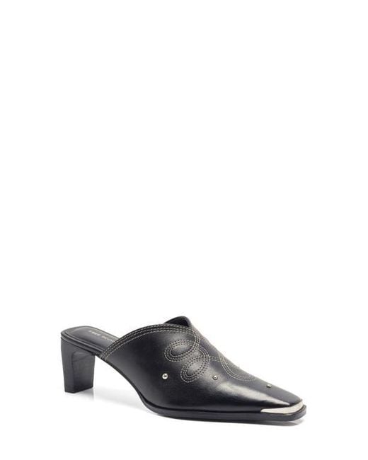 Free People Black Roxi Western Mule