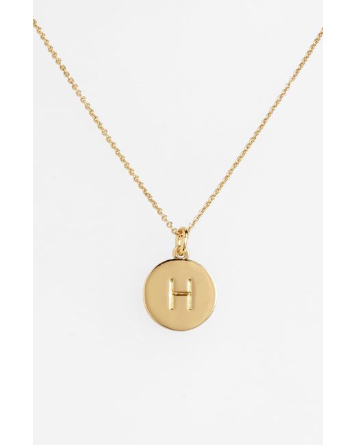 Kate Spade One In A Million Initial Pendant Necklace H Gold Metallic Lyst - Kate Spade One In A Million Initial Pendant Necklace
