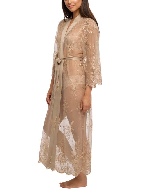 Rya Collection Brown Darling Sheer Lace Robe