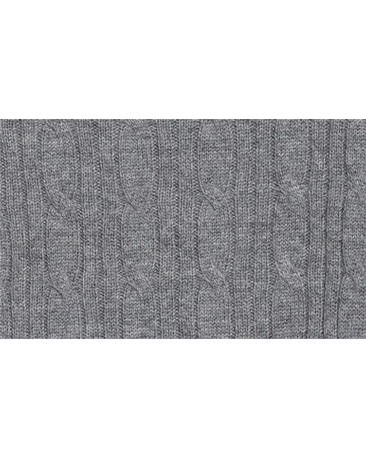 Boss Gray Hetico Cable Stitch Virgin Wool & Cashmere Sweater for men