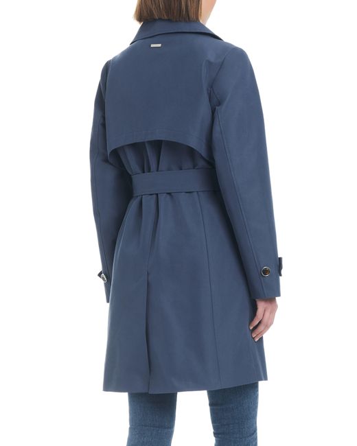 Sanctuary Blue Double Breasted Trench Coat