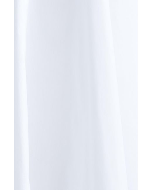 Renaissance Renaissance White Drew Tulle Waist Long Sleeve Poplin Shirtdress