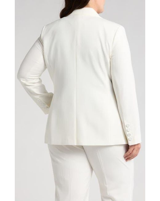 Tahari Natural One-Button Blazer