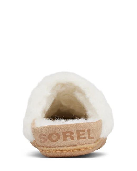 Sorel White Nakiska Ii Faux Shearling Lined Slide Slipper