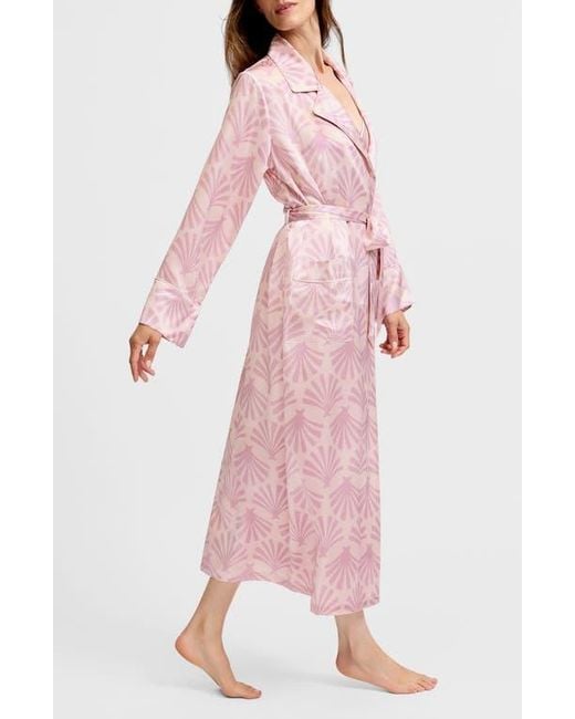 Petite Plume Pink Silk Robe