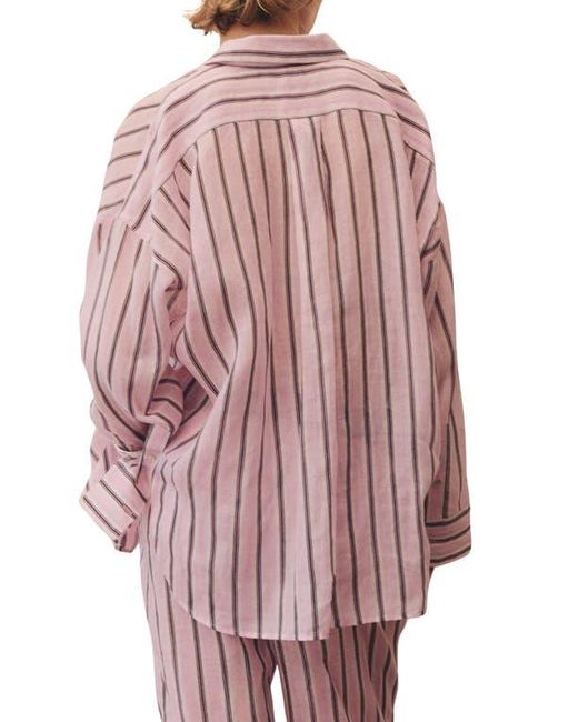 Mango Pink Stripe Button-Up Shirt