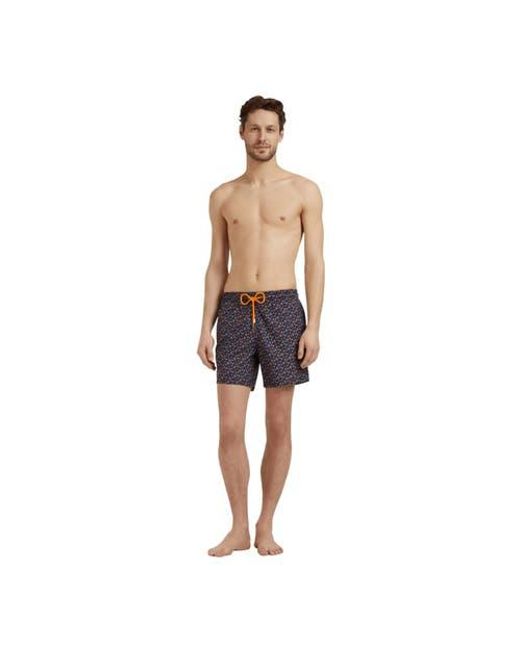 Vilebrequin Blue Swim Shorts Micro Ronde Des Tortues for men